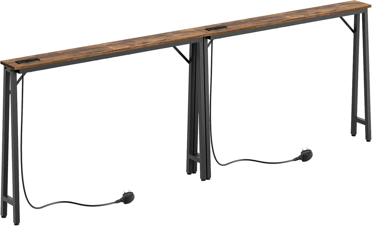 Console Table Slim Behind Sofa with Charging - Image 1