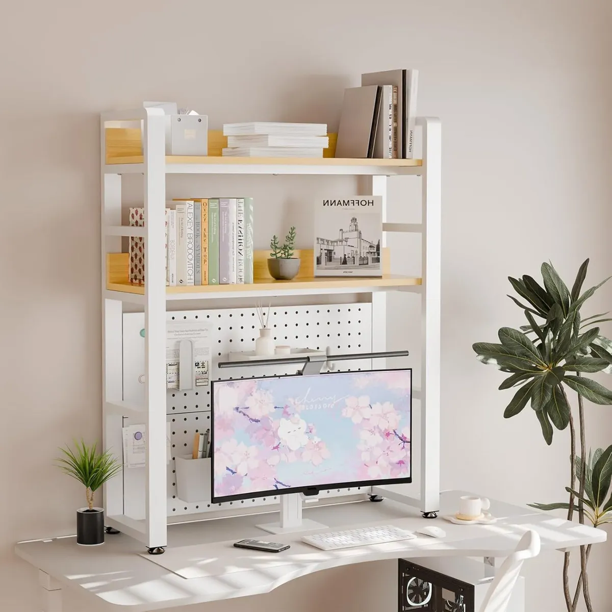 2-Tier Desk Shelf with Concealed Screws Design - Image 2