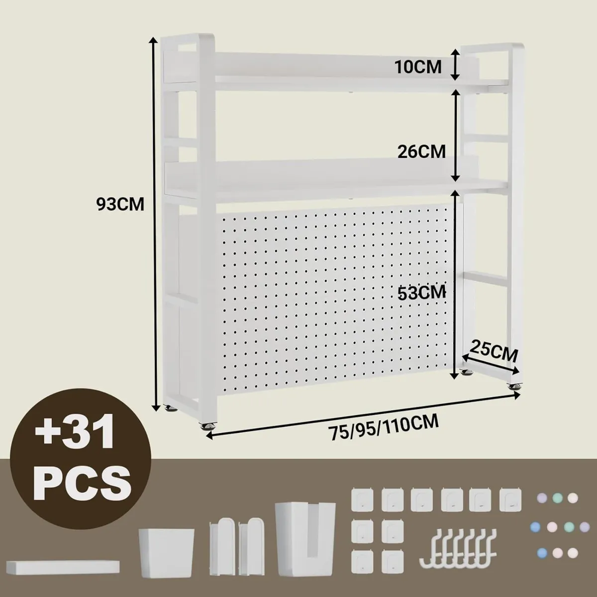 2-Tier Desk Shelf with Concealed Screws Design - Image 3