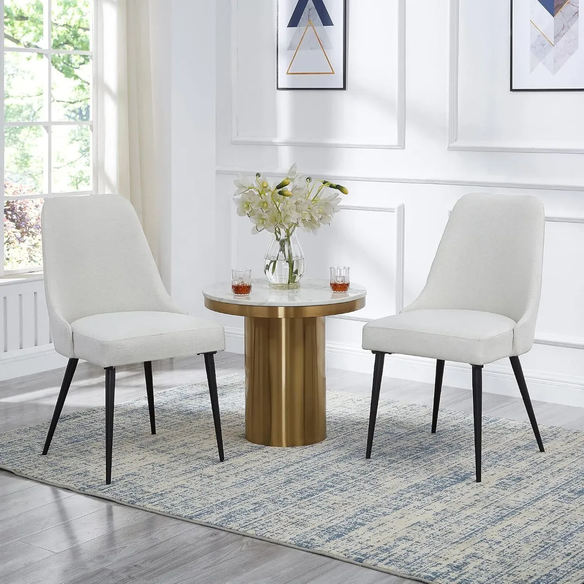 Upholstered Kitchen Dining Chairs Modern Comfy - Image 2
