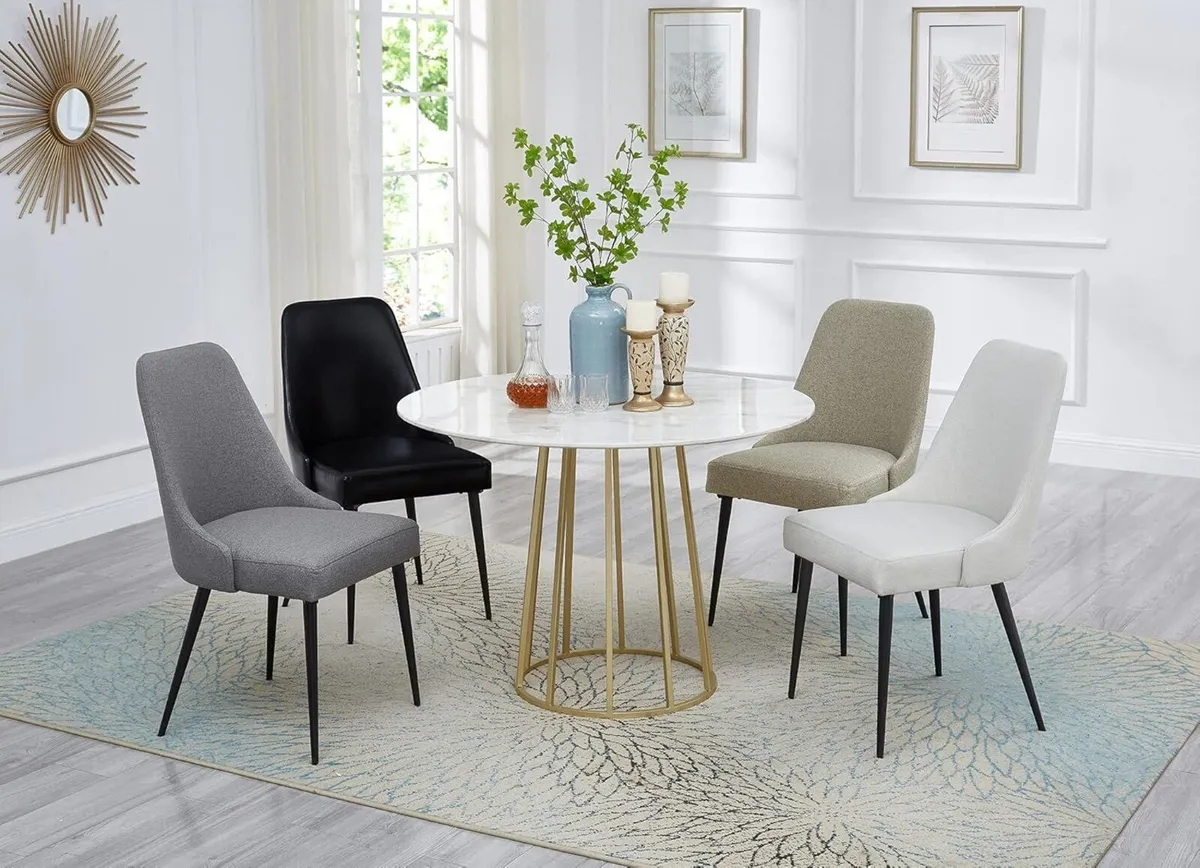 Upholstered Kitchen Dining Chairs Modern Comfy - Image 4
