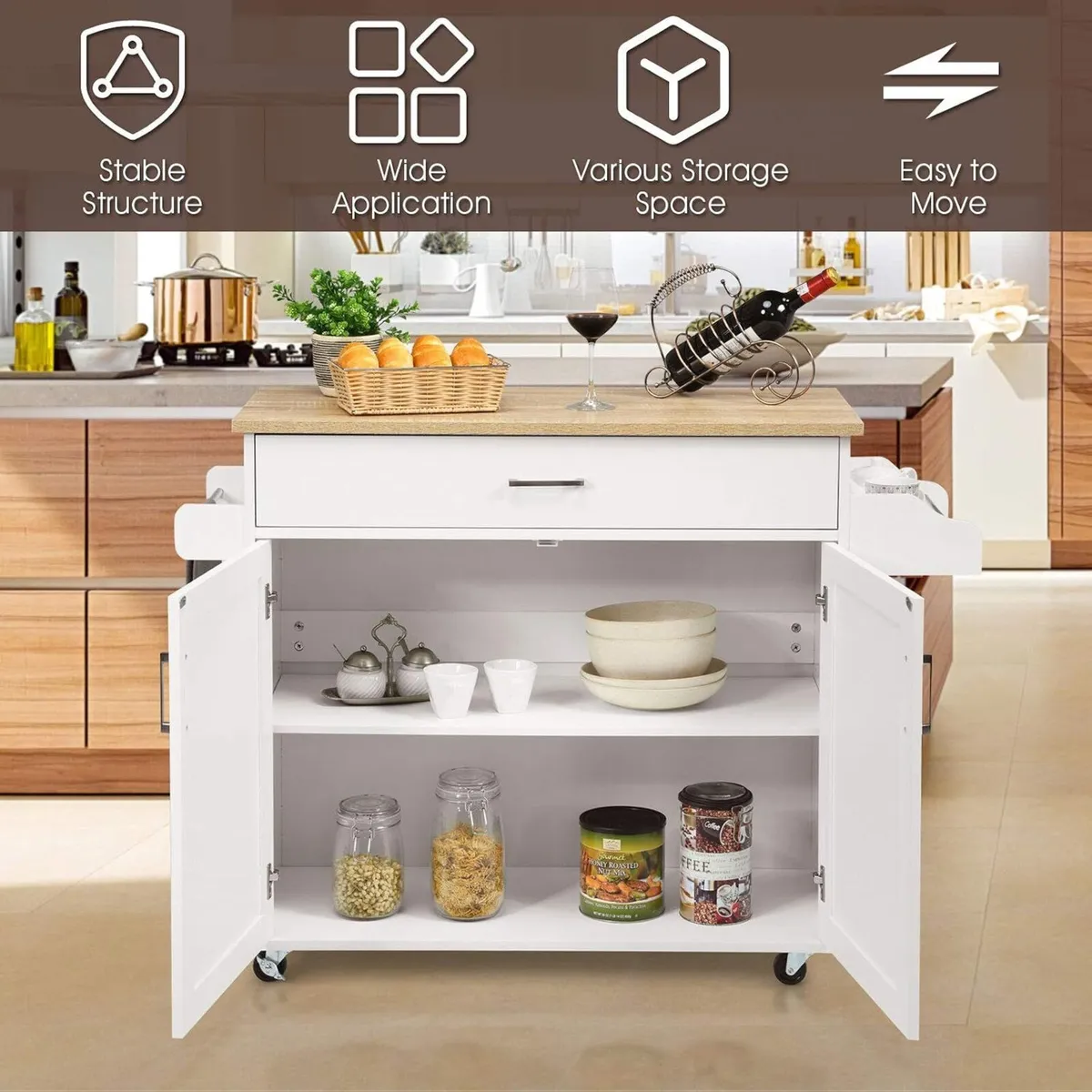 Kitchen Island Cart - Image 3