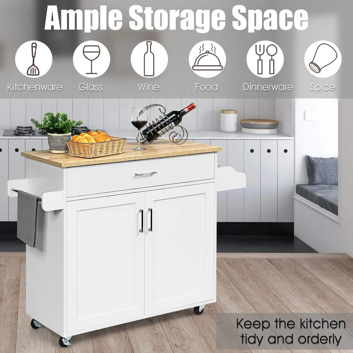 Kitchen Island Cart - Image 4