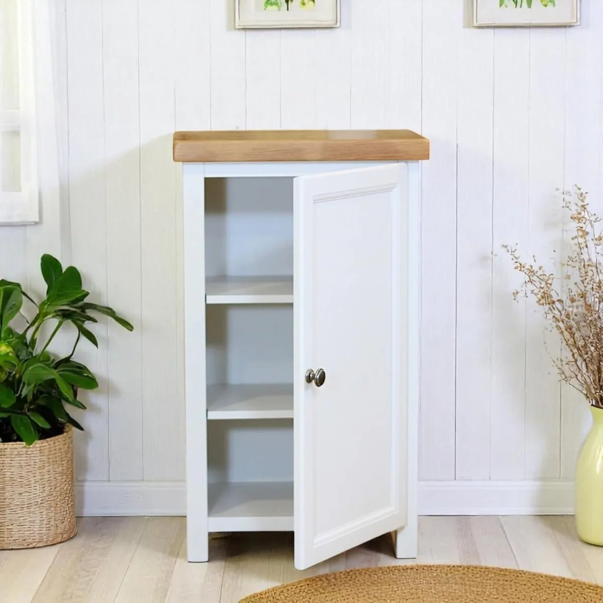 Grofurniture Snow Slim Cabinet Bathroom Storage - Image 1