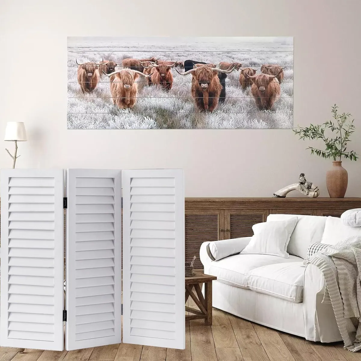 3 Panel Short Folding Room Divider 81CM - Image 2