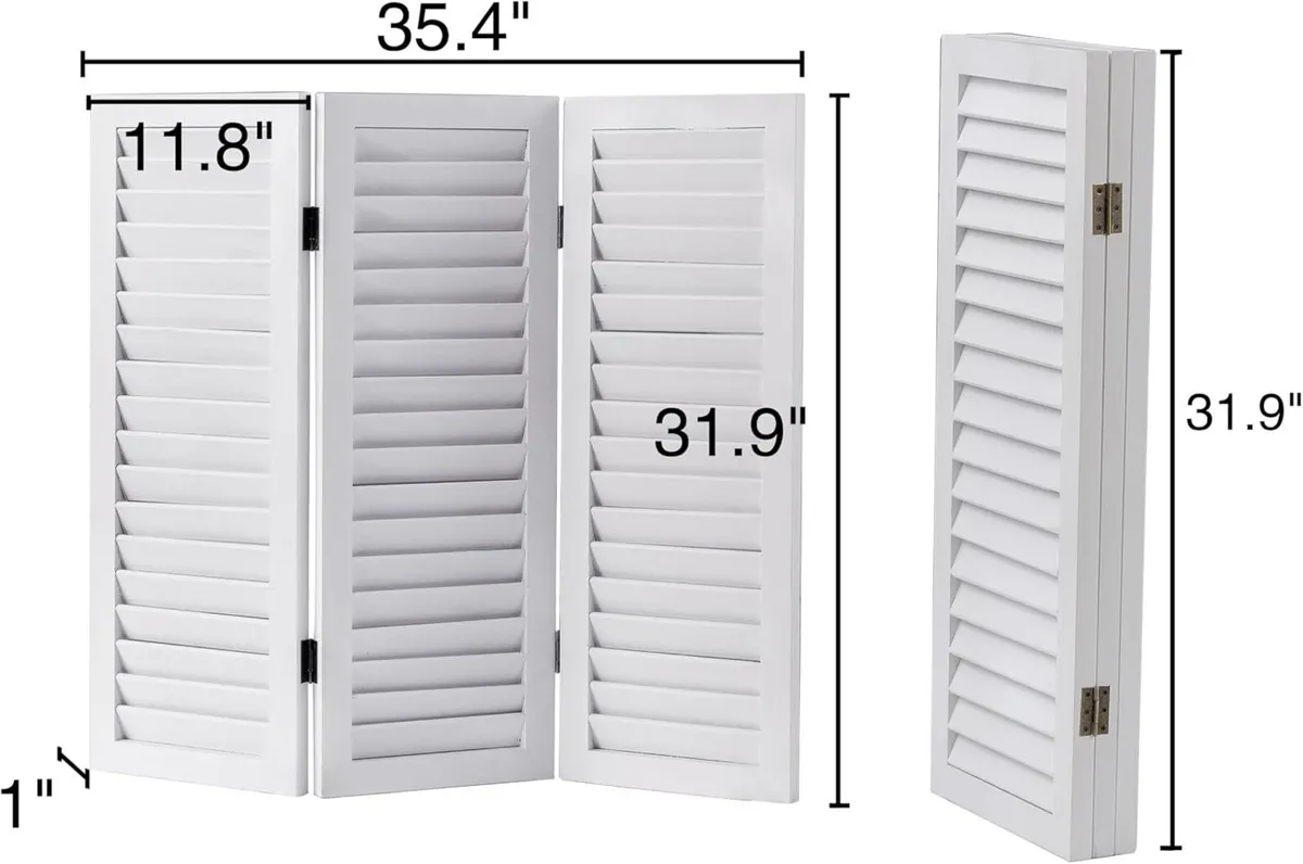 3 Panel Short Folding Room Divider 81CM - Image 3