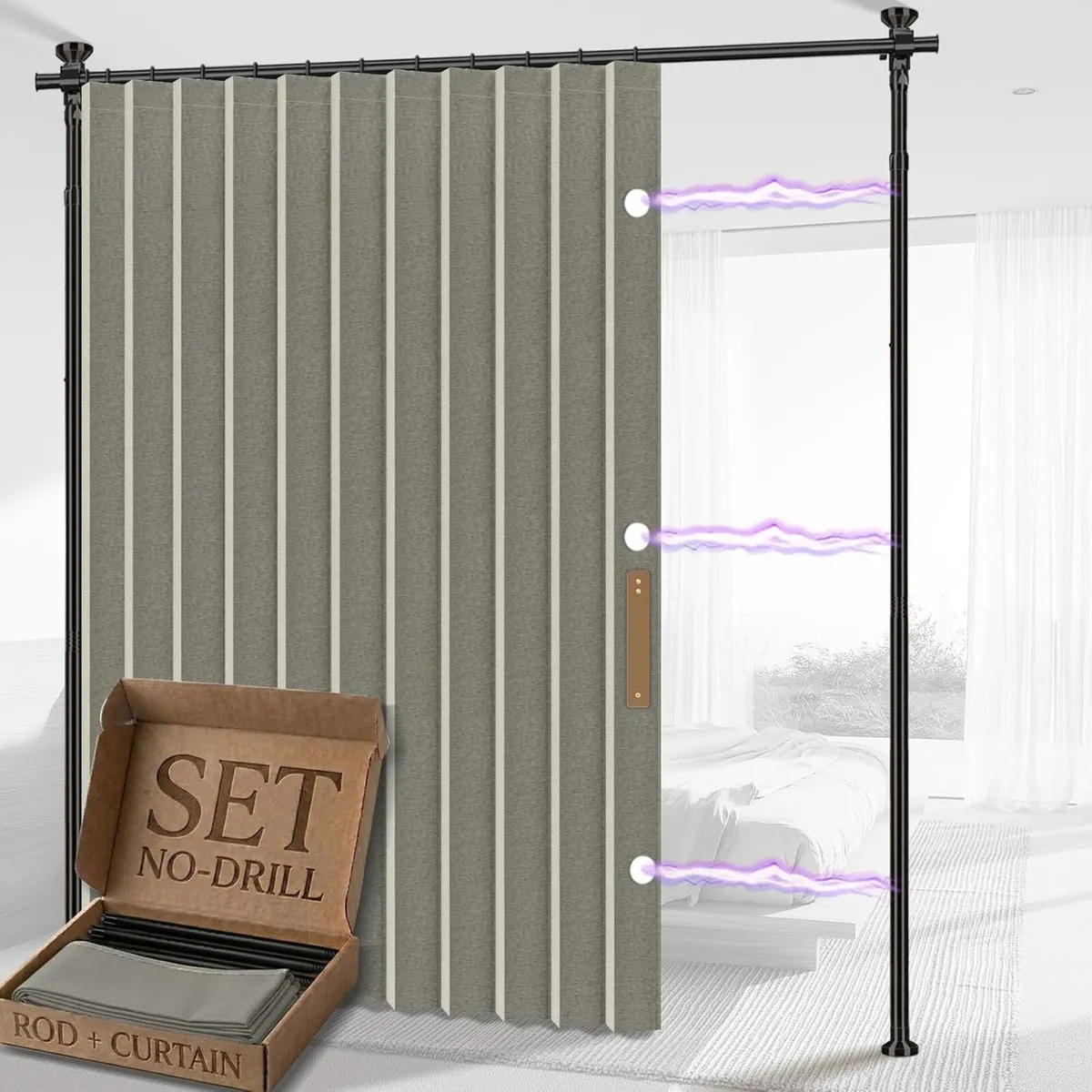 Privacy Curtains for Room Divider with Blackout - Image 1