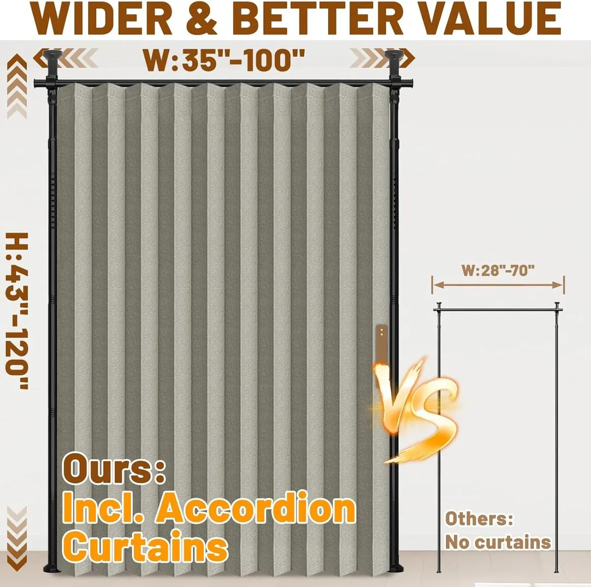 Privacy Curtains for Room Divider with Blackout - Image 2