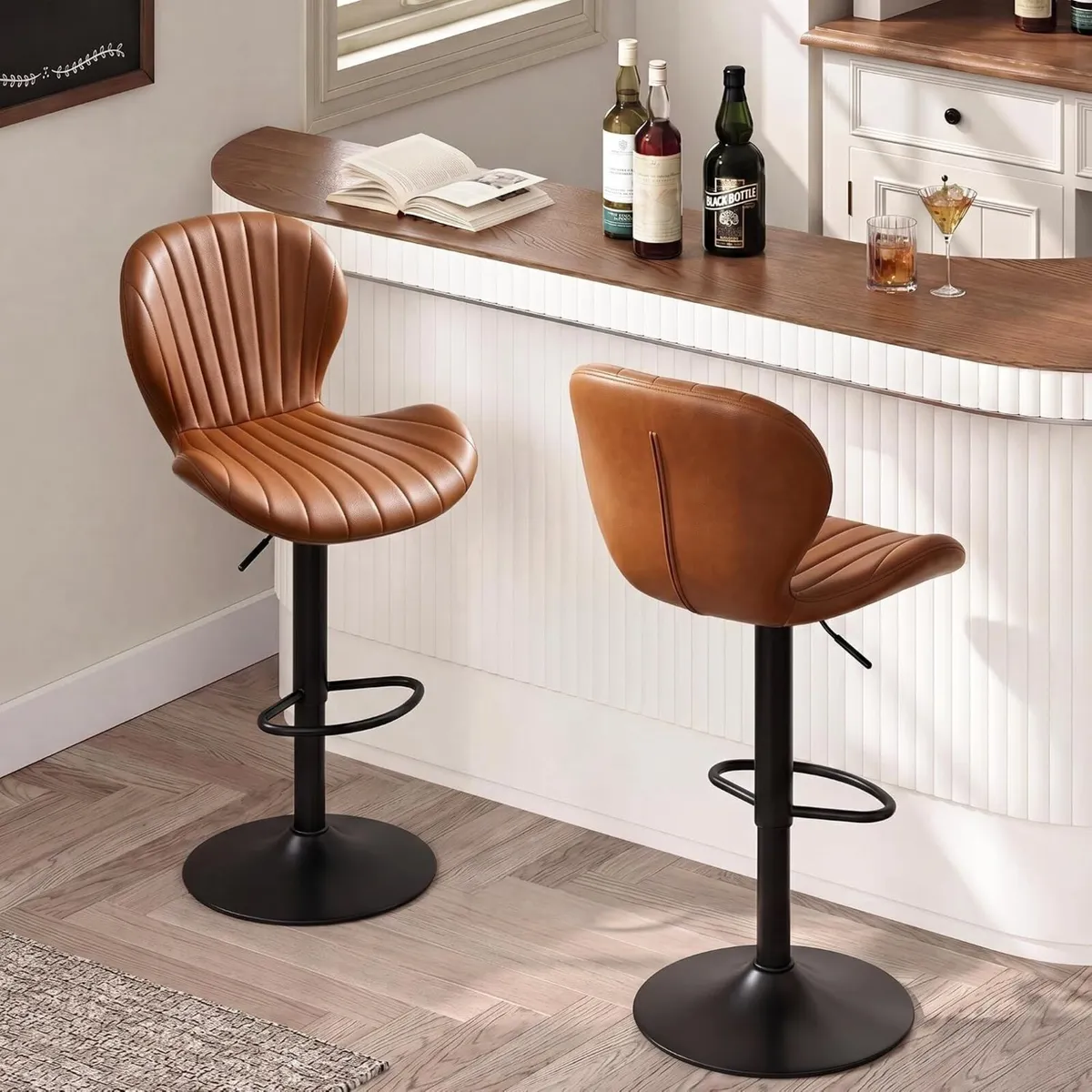 Bar Stools 360degreesswivel Chairs Kitchen Dining - Image 1