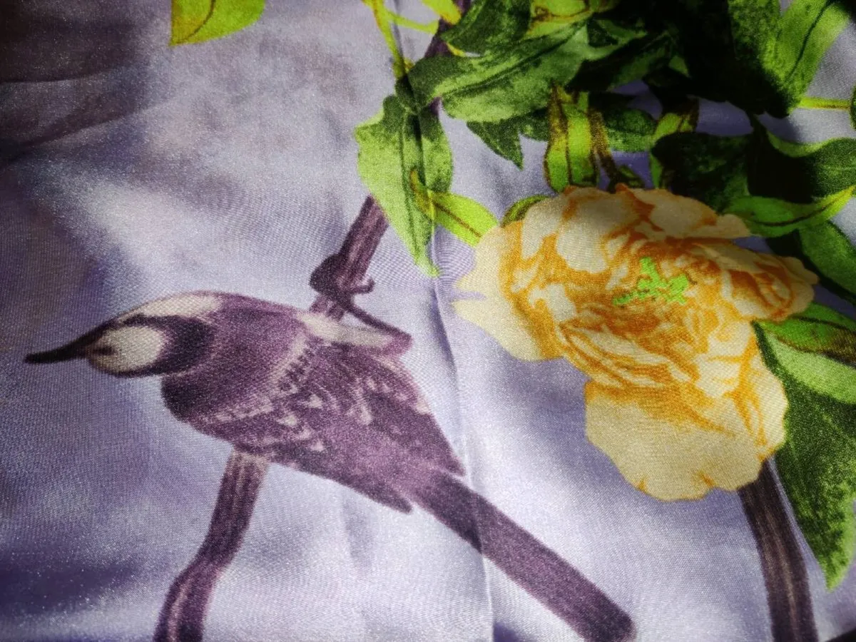 REAL SATIN SCARF Soft Slinky Knee Lenght Hand Sewn - Image 3