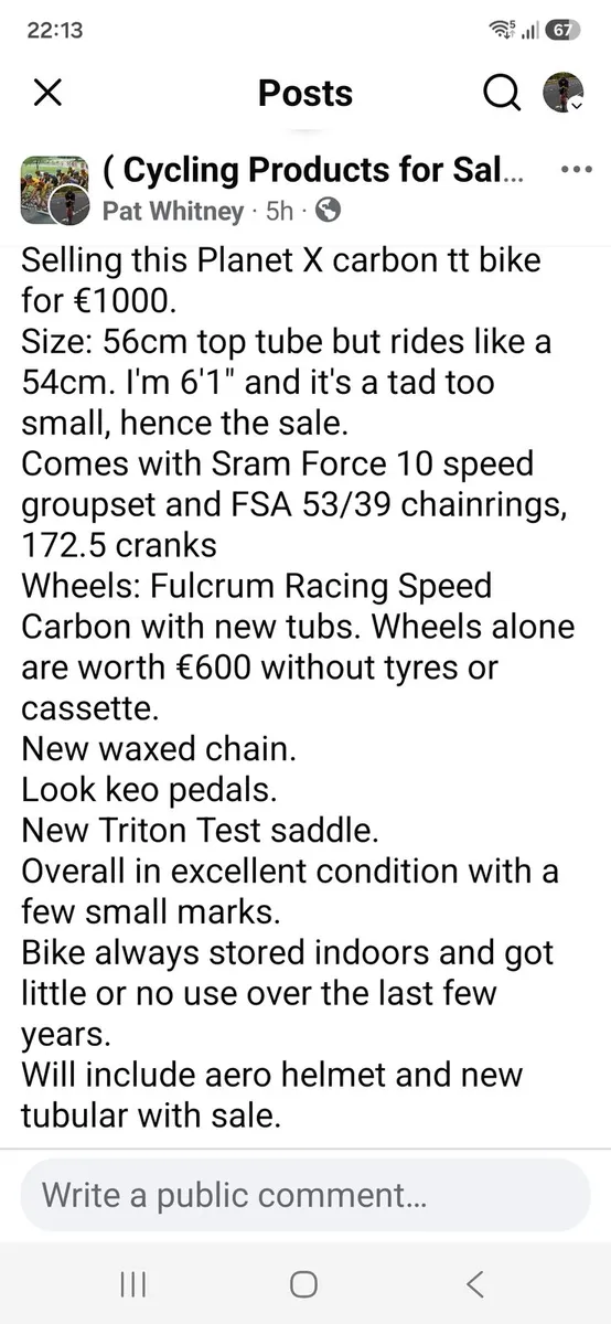 Planet X Carbon TT bike for sale. - Image 2