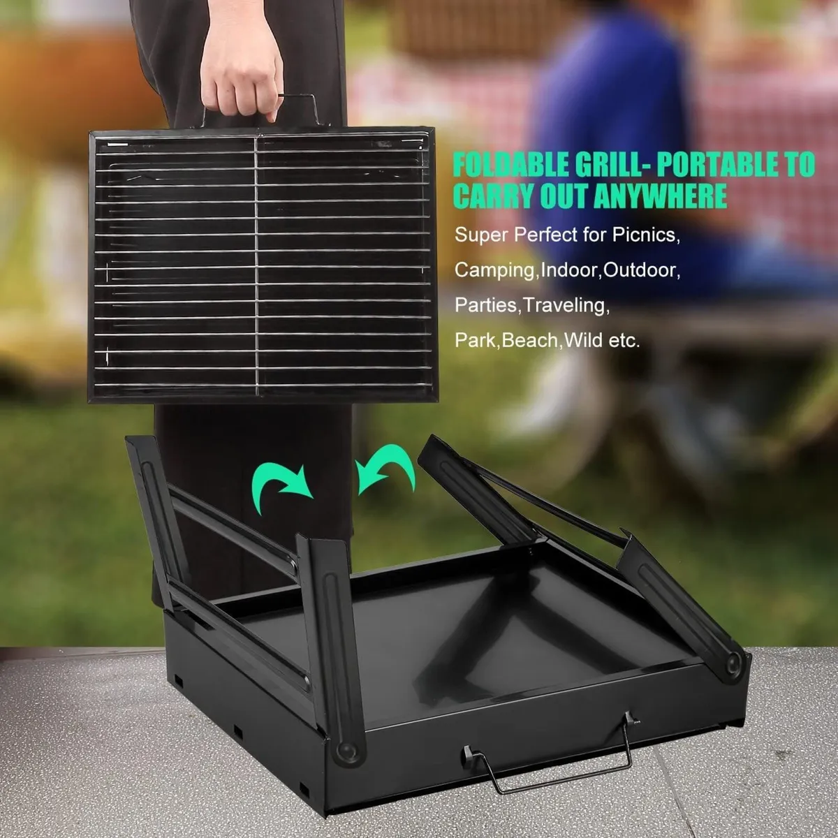 BBQ Grill Small Portable Camping Barbecue - Image 3