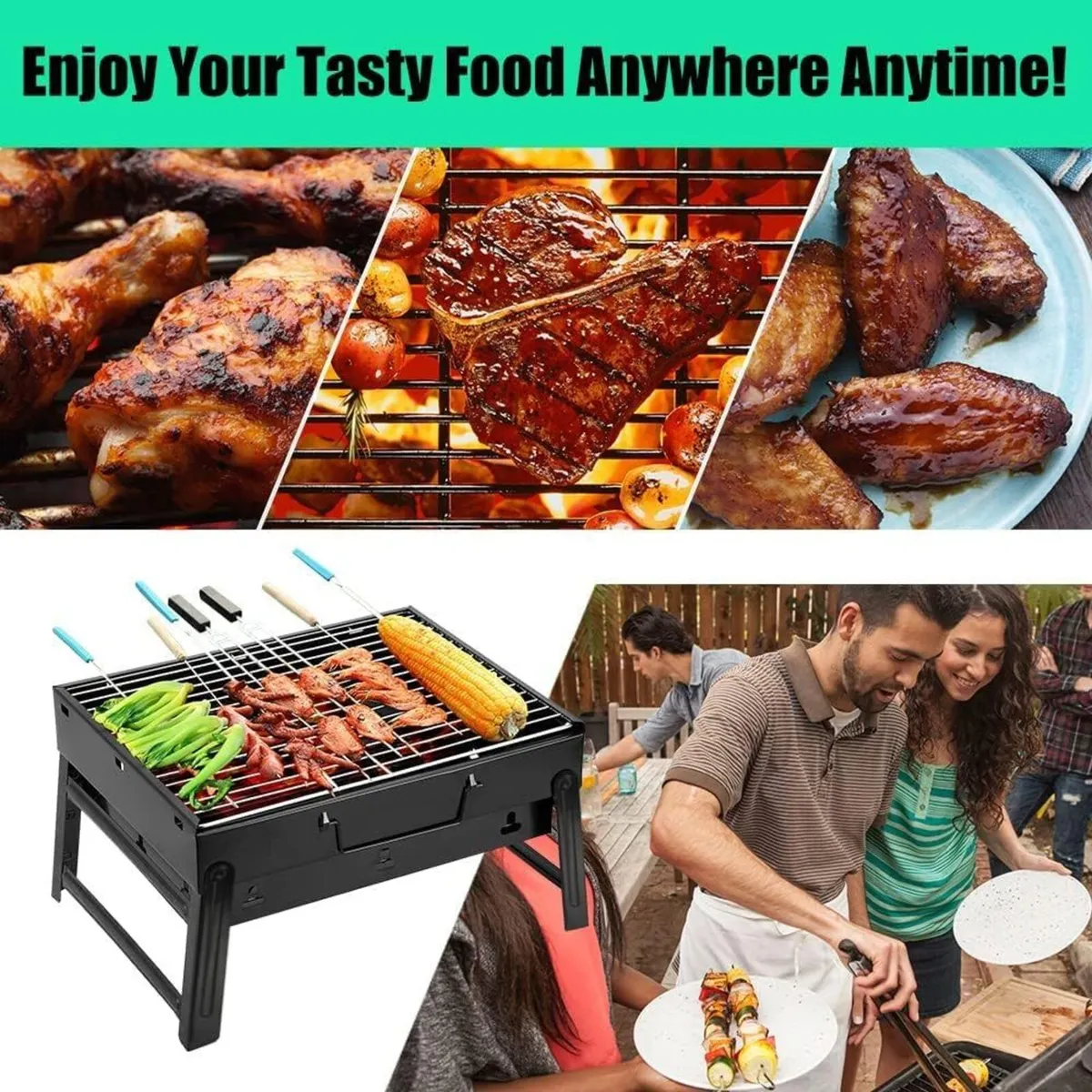 BBQ Grill Small Portable Camping Barbecue - Image 4