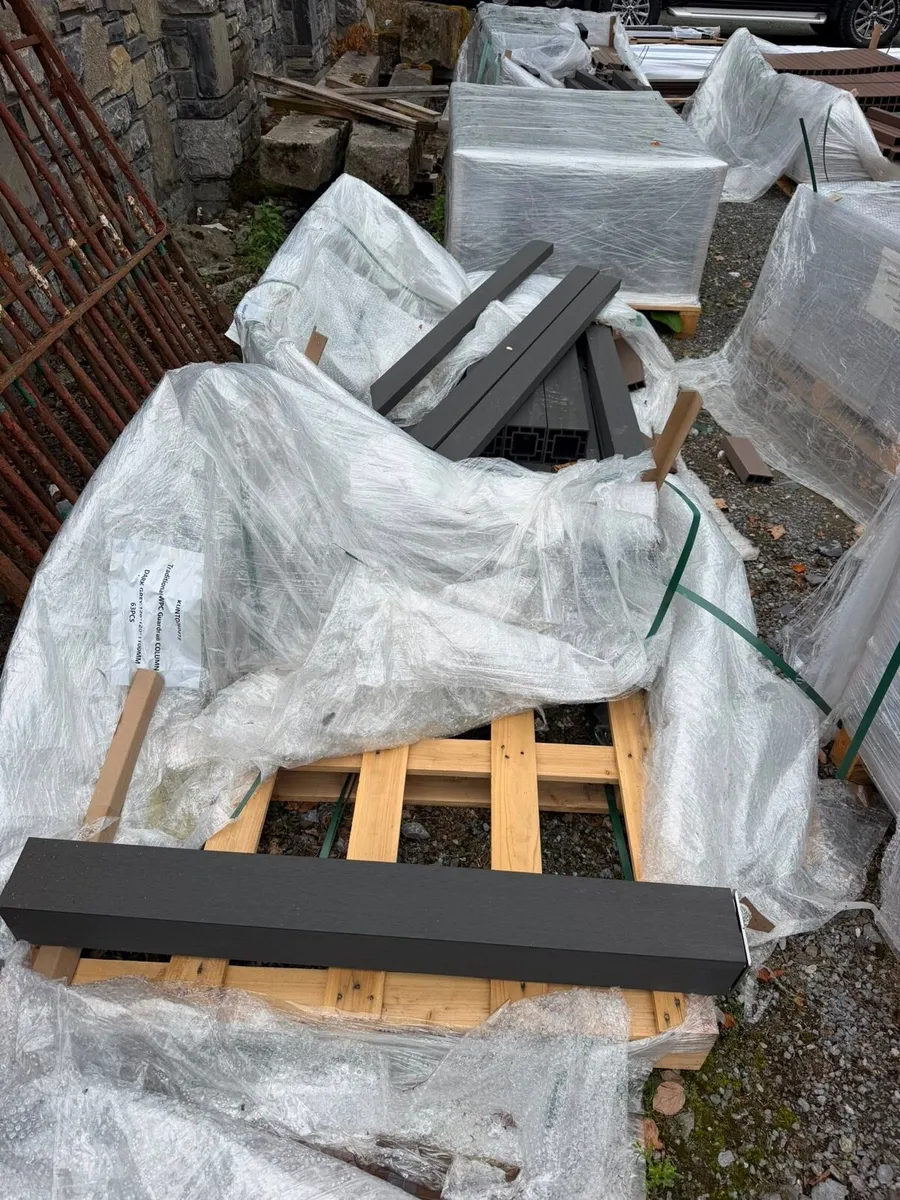 8 Sections Grey Composite Railing Remaining Stock - Image 2