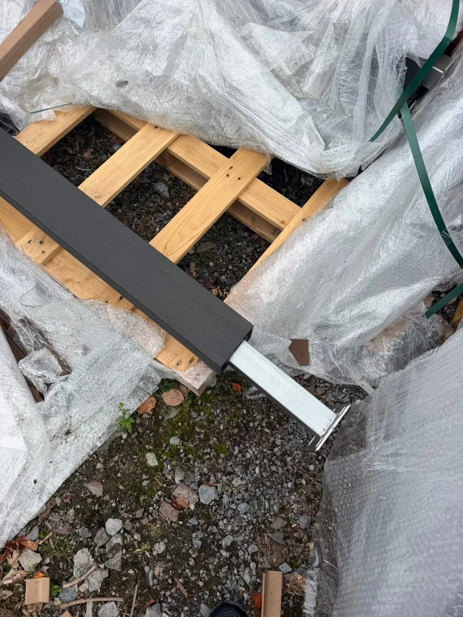 8 Sections Grey Composite Railing Remaining Stock - Image 1