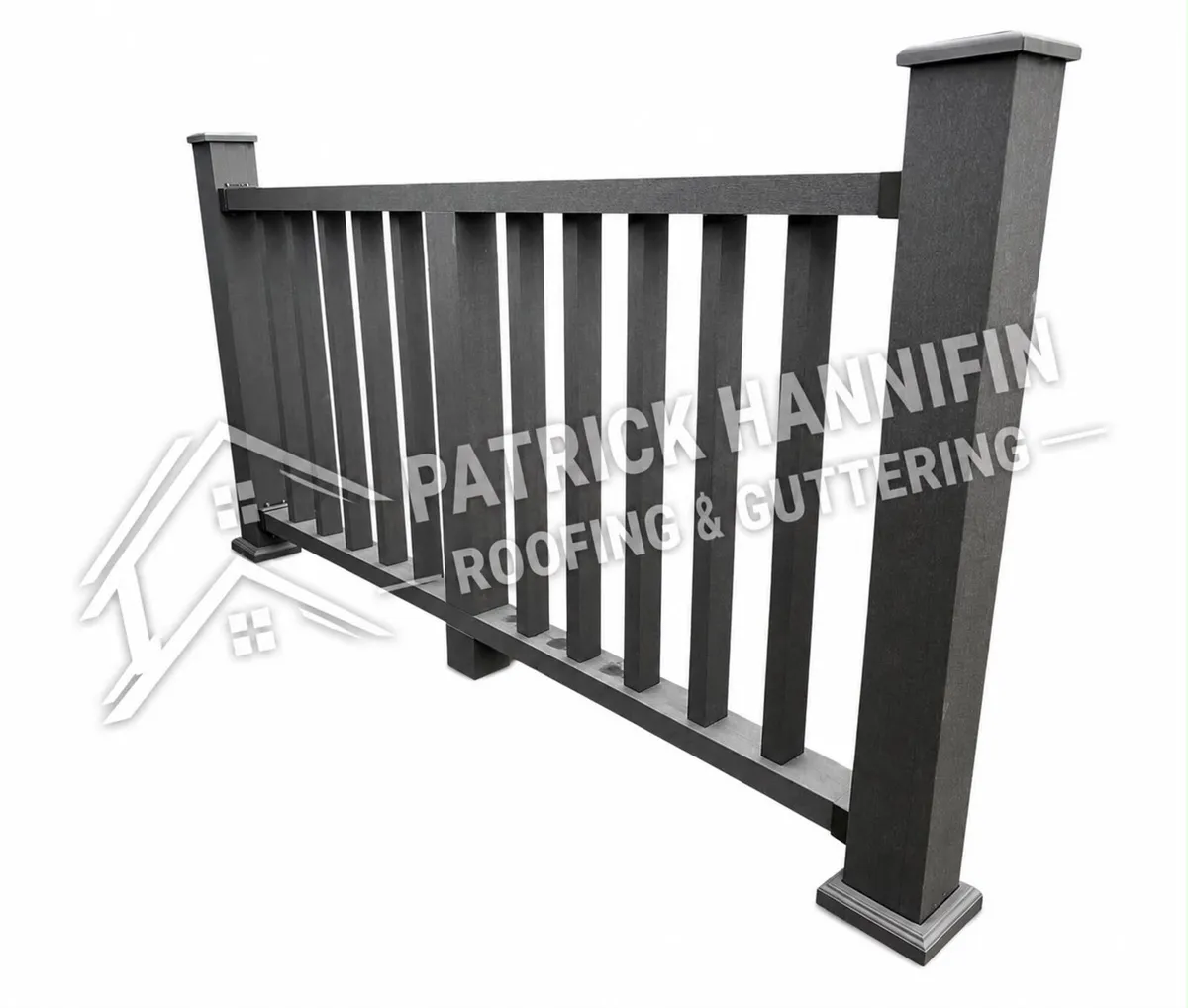 8 Sections Grey Composite Railing Remaining Stock - Image 3