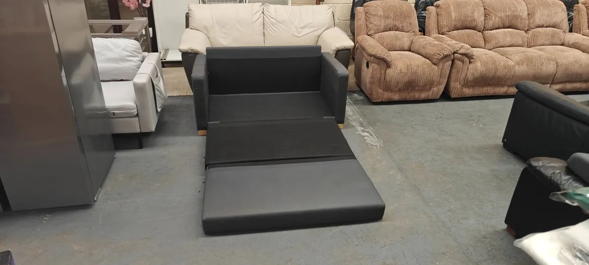 Grey Compact Sofa Bed - Image 1