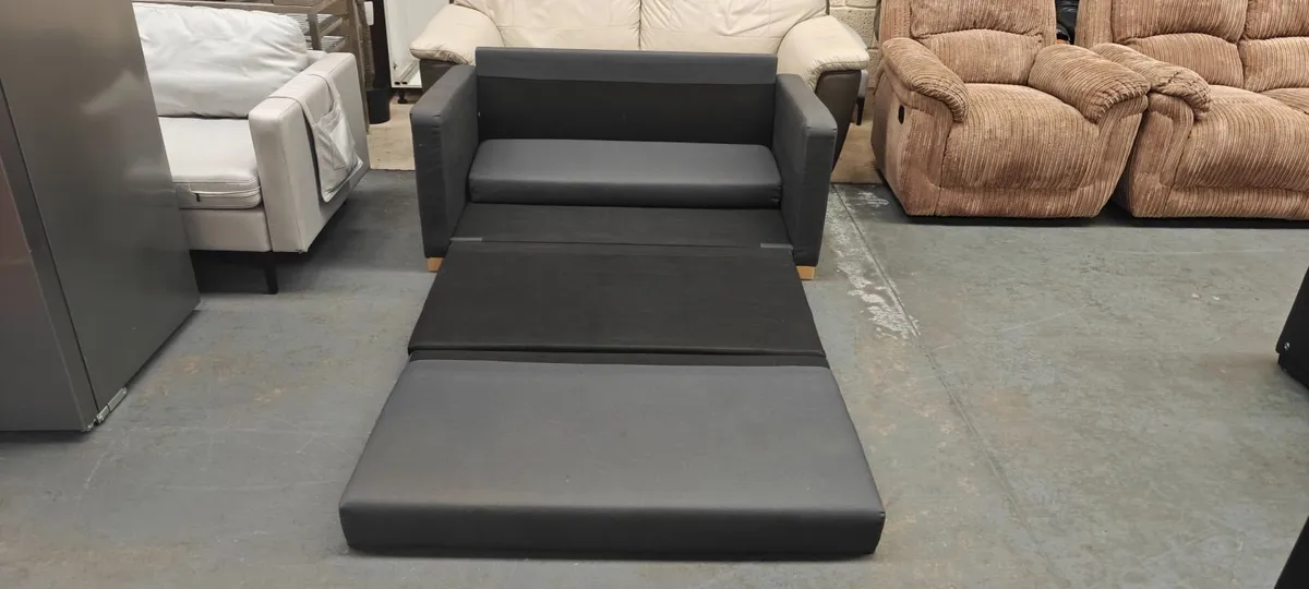 Grey Compact Sofa Bed - Image 2