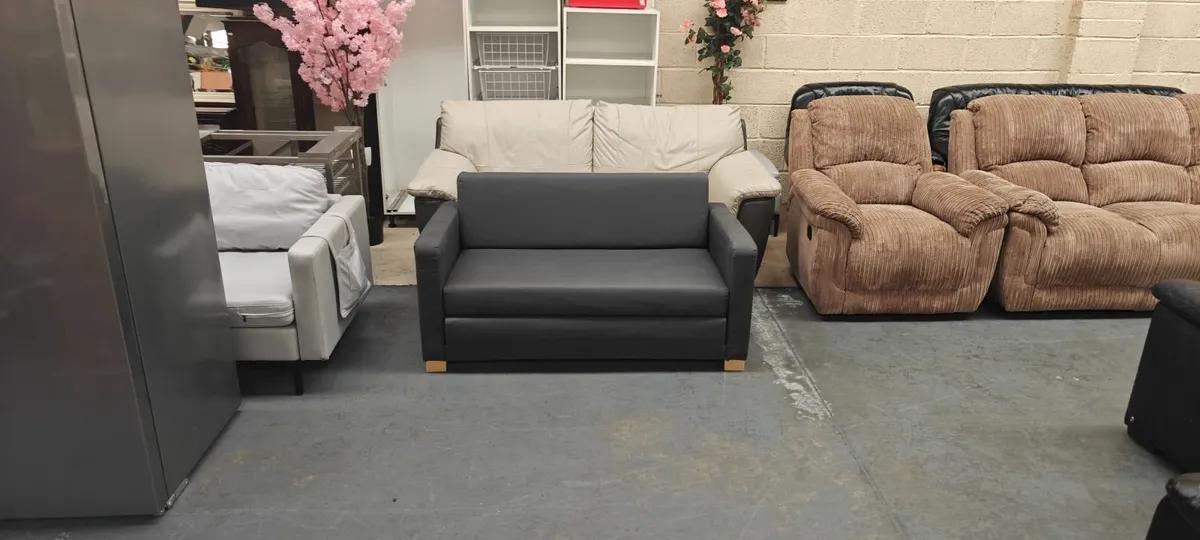 Grey Compact Sofa Bed - Image 3