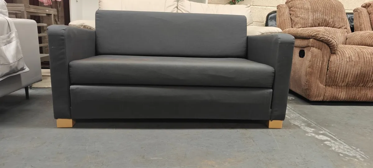 Grey Compact Sofa Bed - Image 4