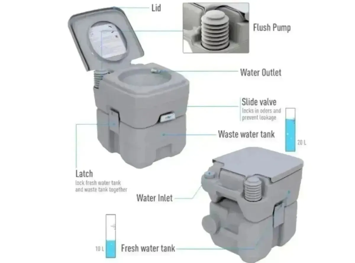 Camping Toilet Folding Outdoor Travel Toilet - Image 3