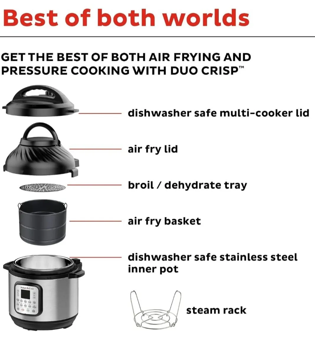 Instant Pot Duo Crisp 11-in-1 Air Fryer and Electr - Image 2
