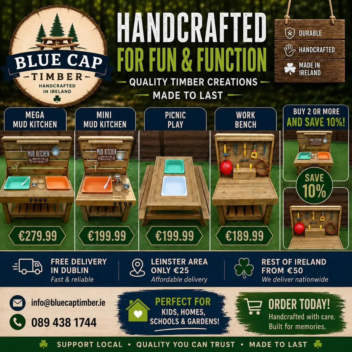 Garden Mud kitchen & benches €189.99 - €279.99 - Image 1