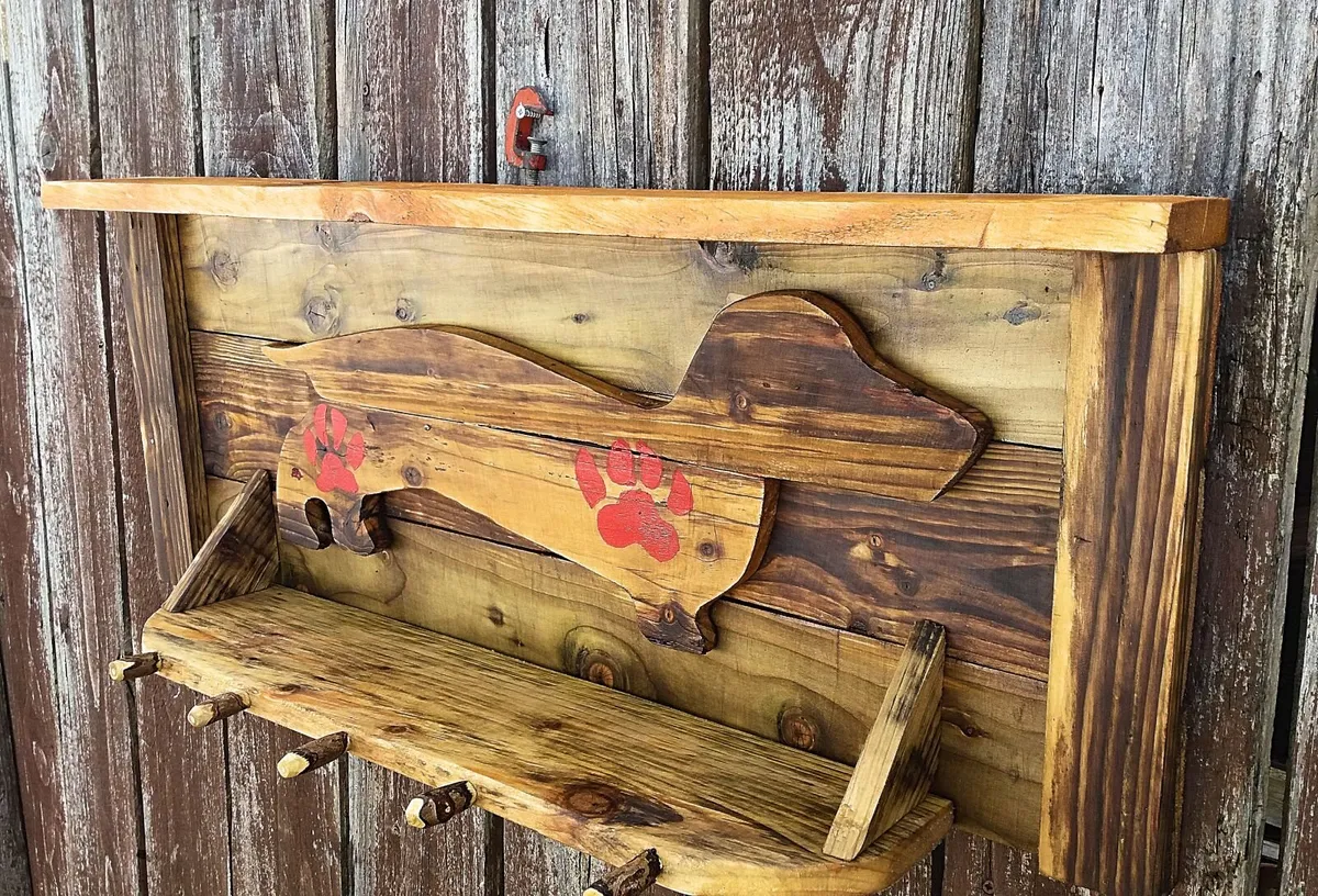 Rustic Dog Shelf / Organiser display - Image 4