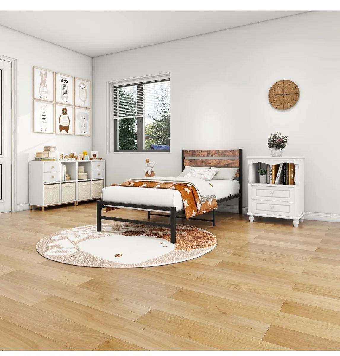 Single Bed Frame with Headboard,3ft bed 90x190cm,R - Image 3