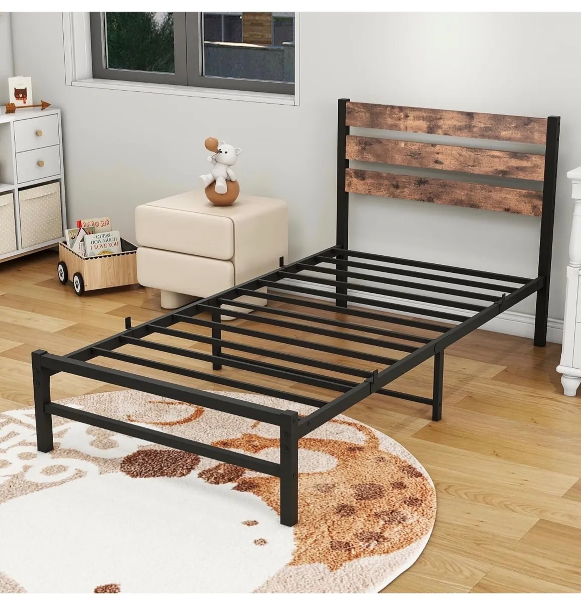 Single Bed Frame with Headboard,3ft bed 90x190cm,R - Image 4