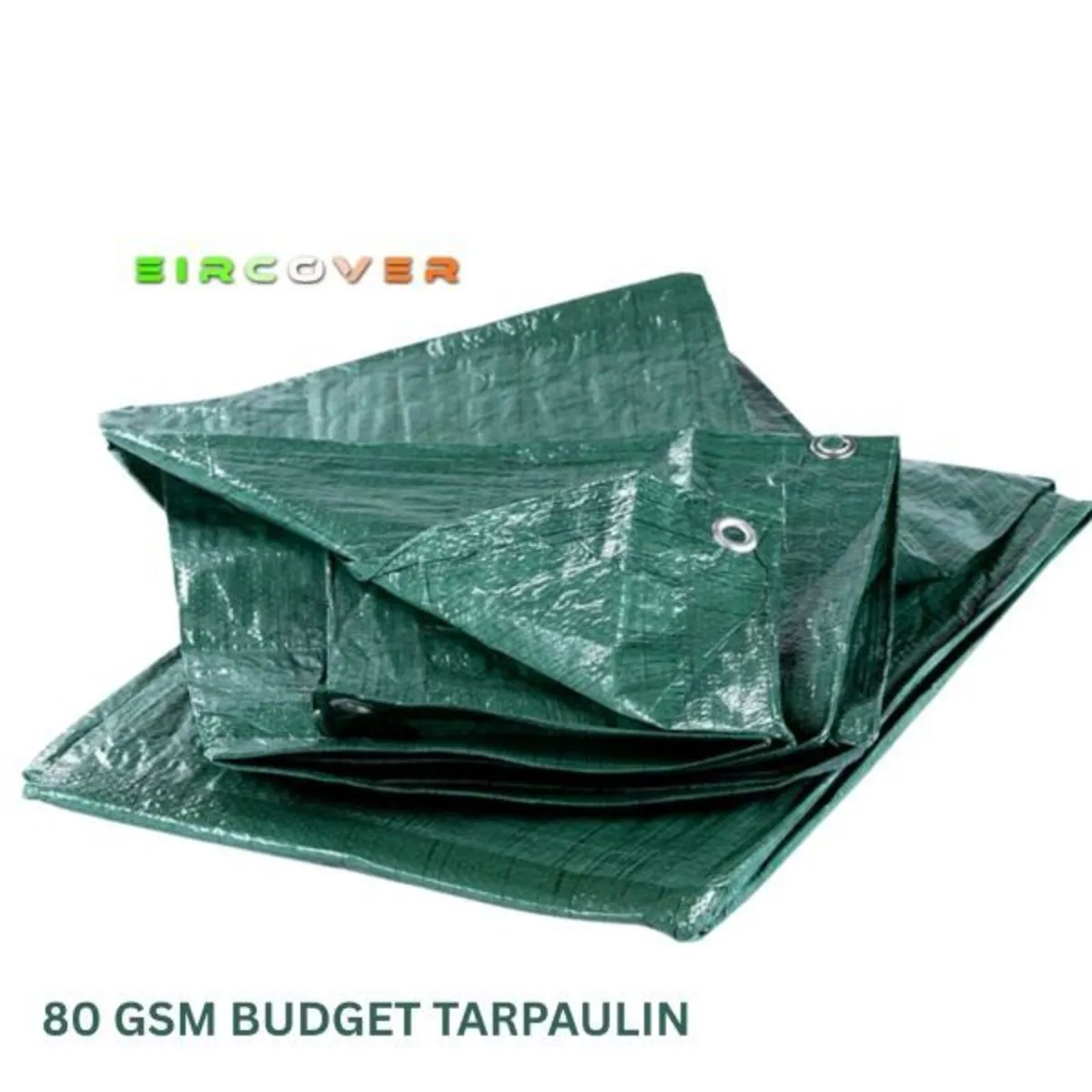 Budget Tarpaulin  2.4m x 3m (8' -10') 80 gsm green - Image 3