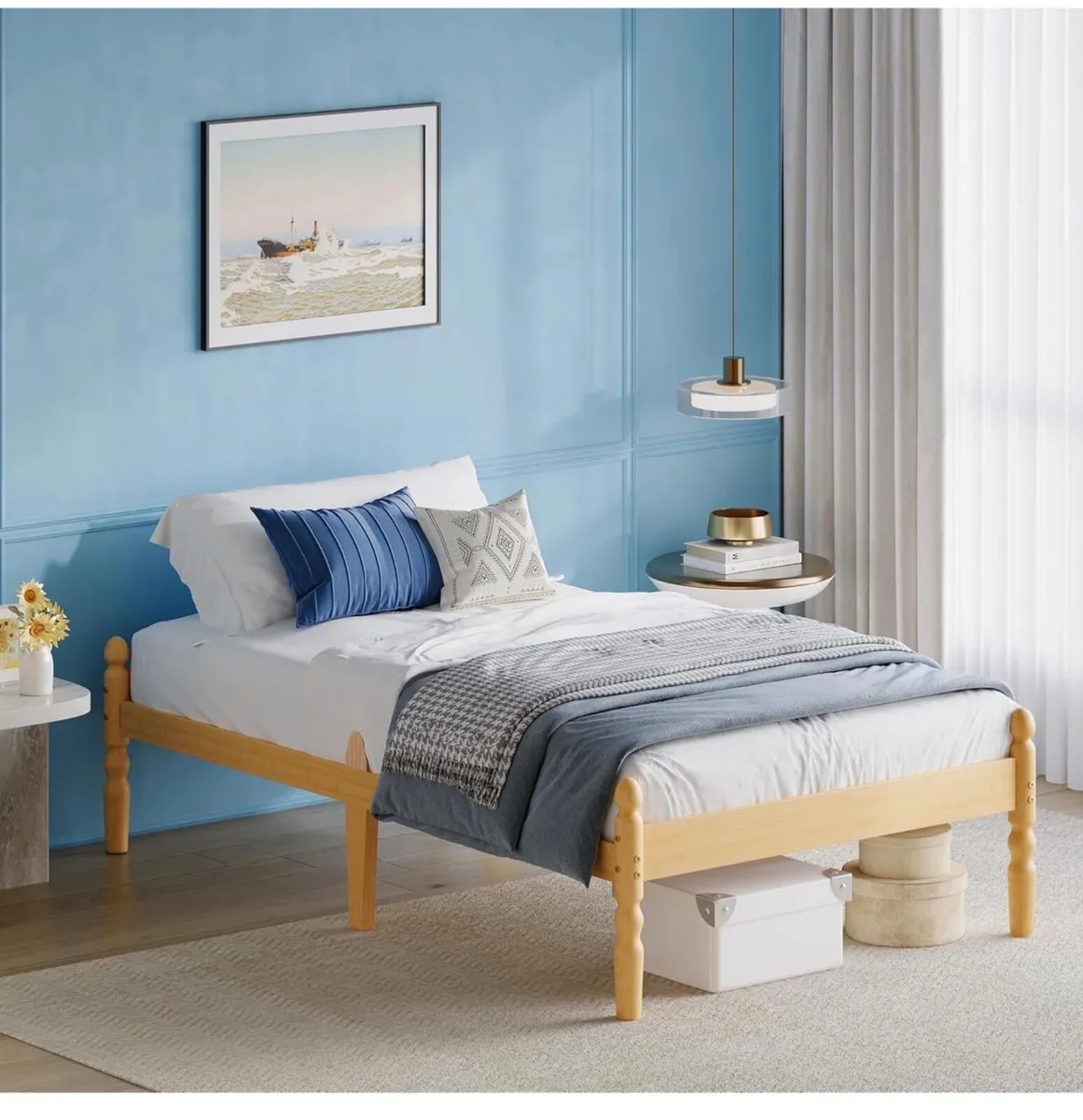 Solid Wood Single Bed Frame | Eco-Friendly Bamboo - Image 3