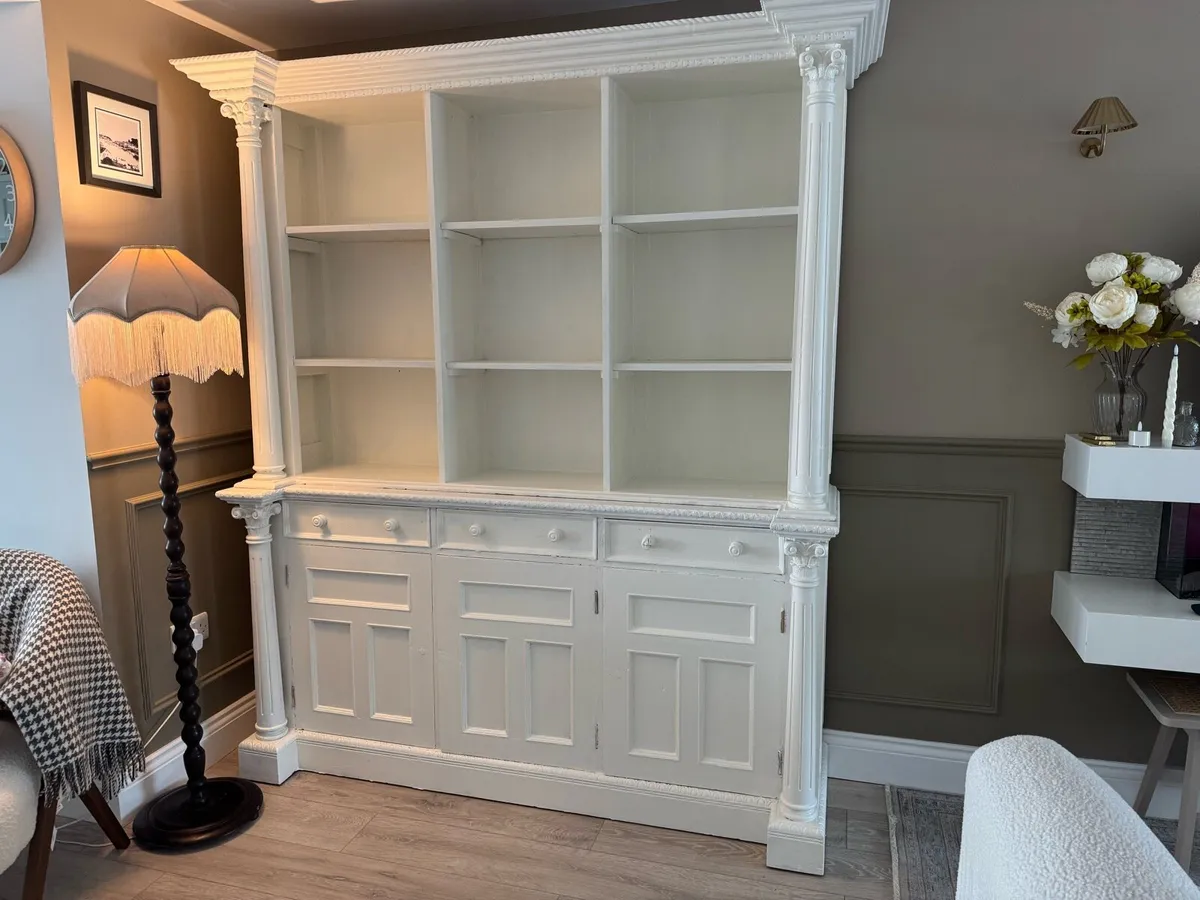 Solid Wood Antique Dresser Cabinet Bookshelves F&B - Image 2