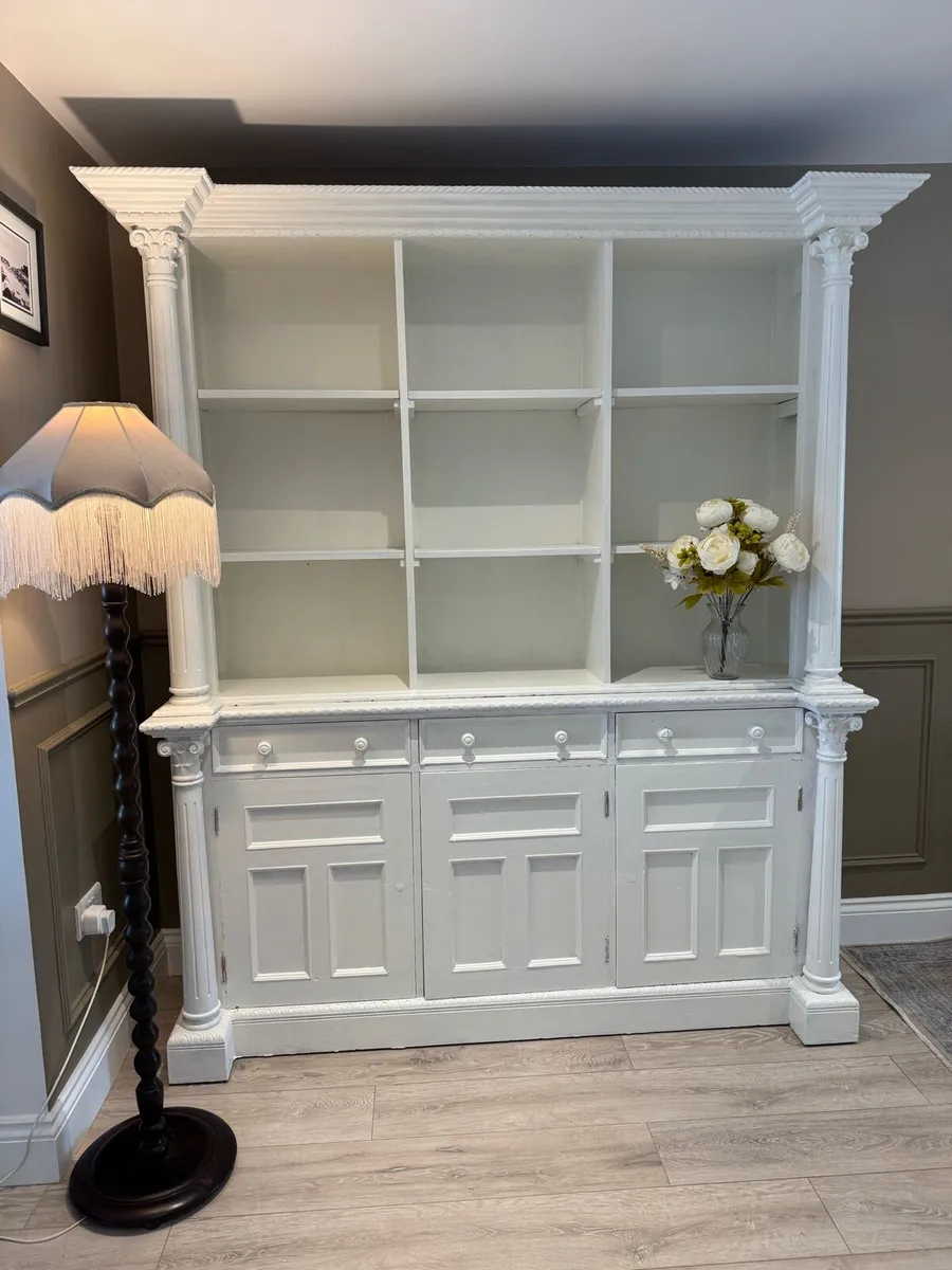 Solid Wood Antique Dresser Cabinet Bookshelves F&B - Image 1
