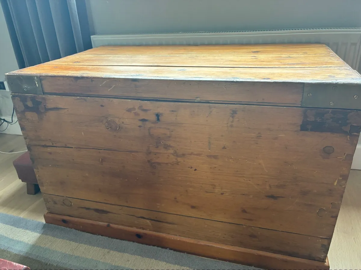 Antique Wooden Storage Box  / Coffee Table - Image 1