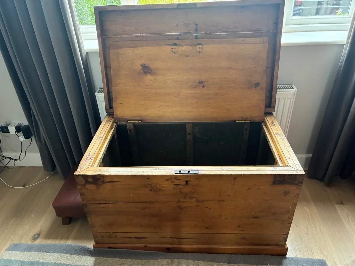 Antique Wooden Storage Box  / Coffee Table - Image 3