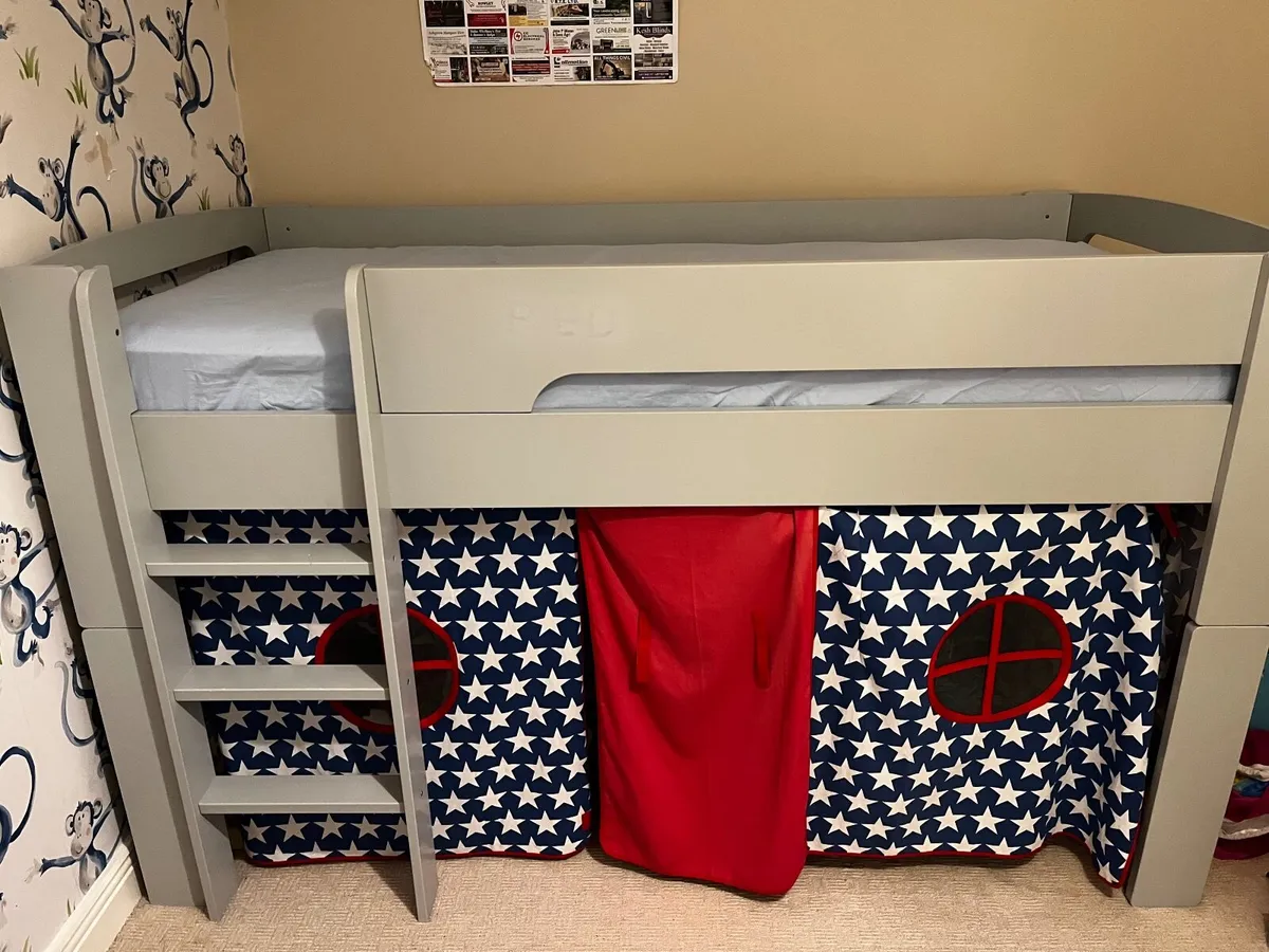High sleeper with mattress