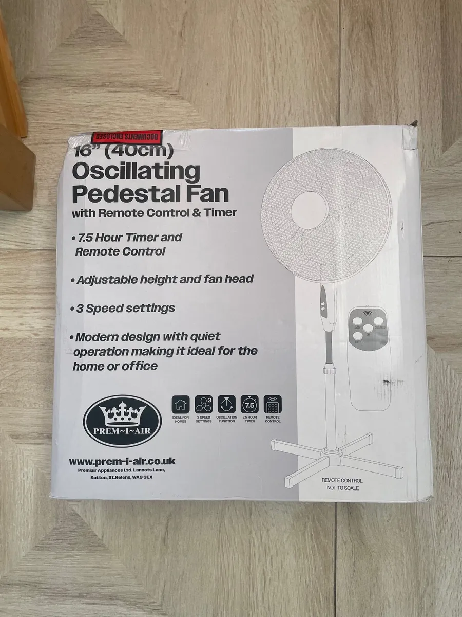 Pedestal Fan with Remote - Image 2