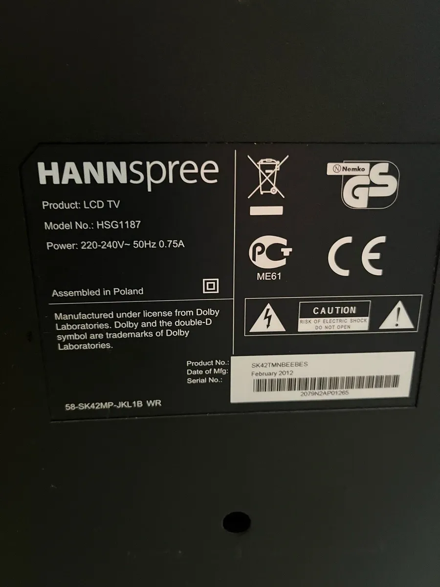 42” Hannspree TV (can deliver) - Image 2