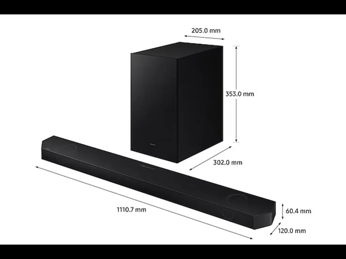 Samsung Q700V Q-Series Soundbar and Subwoofer - Image 3