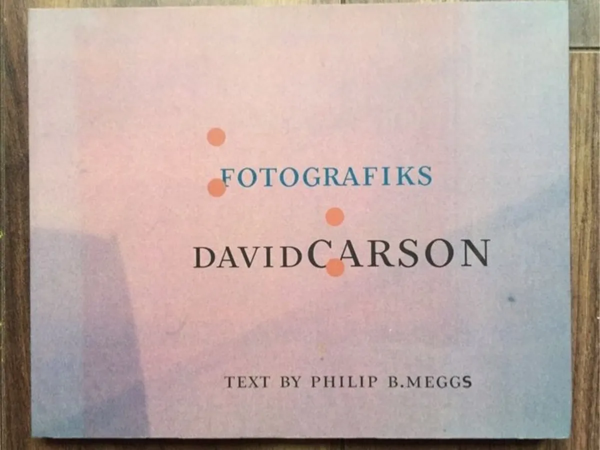 NEW Photography Book - Fotografiks by David Carson - Image 1