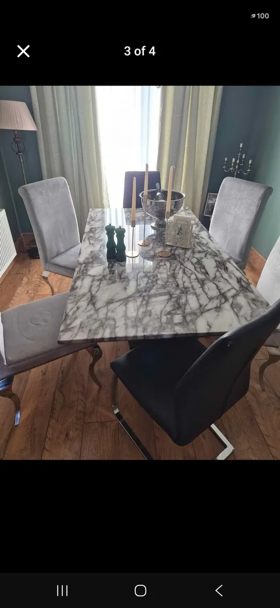 Dining table and 6 chairs - Image 1