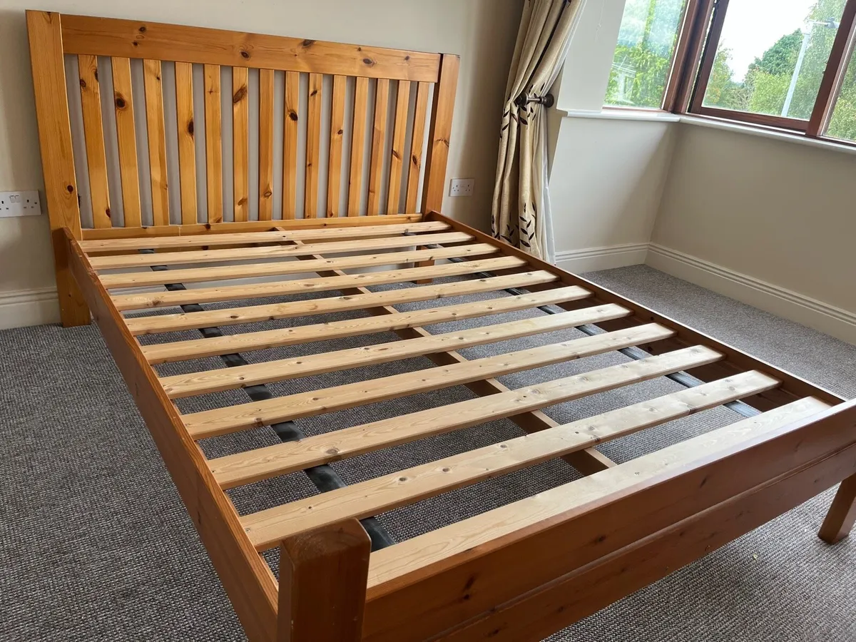Solid Pine King-Size Bed Frame - Image 2