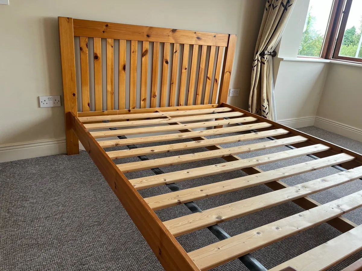Solid Pine King-Size Bed Frame - Image 3