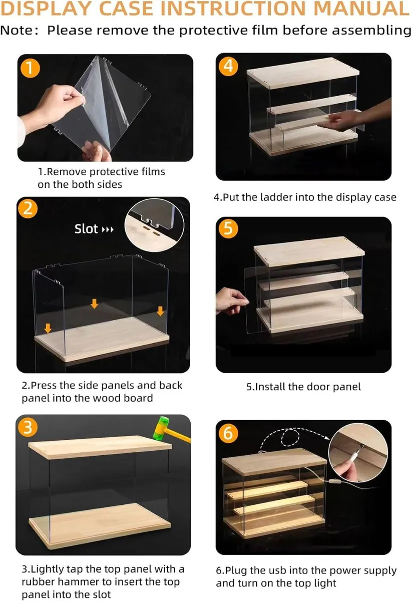 Acrylic Display Case with Light 5 Tier Box - Image 1