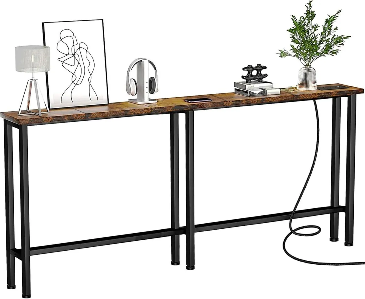 Behind Sofa Console Table with Power - Image 1