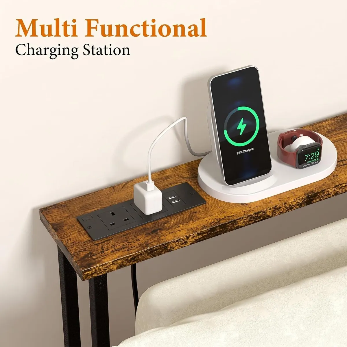 Behind Sofa Console Table with Power - Image 4