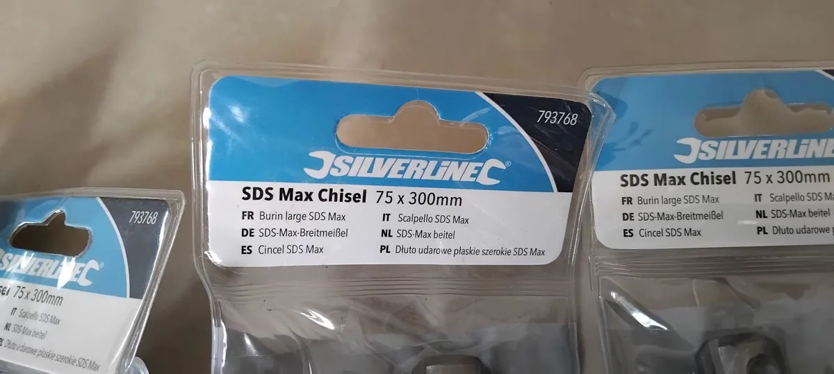 SilverLine Sds Max Chisels 75mm x 300mm - Image 3