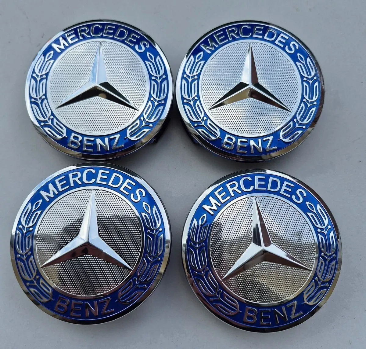 4 x Mercedes Centre Cap (Light Blue) FREE POST - Image 1