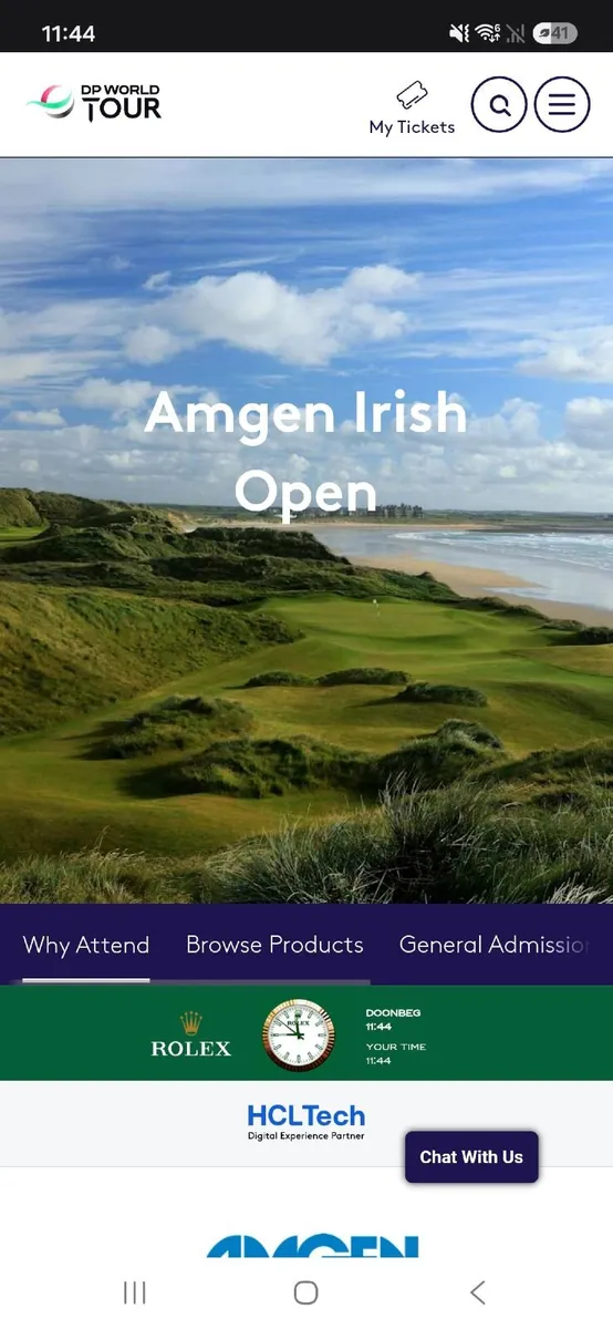 Amgen Irish Open- 2 tickets Friday 11th Sept - Image 1